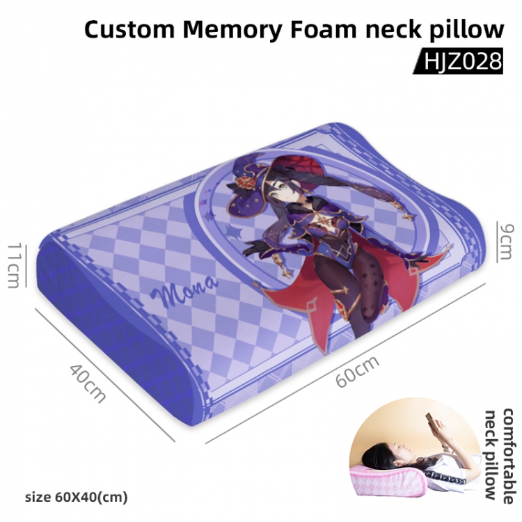 Genshin Impact Game memory cotton neck pillow 60X40CM HJZ028