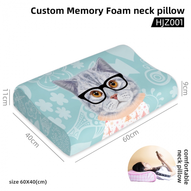 Cat Game memory cotton neck pillow 60X40CM HJZ001