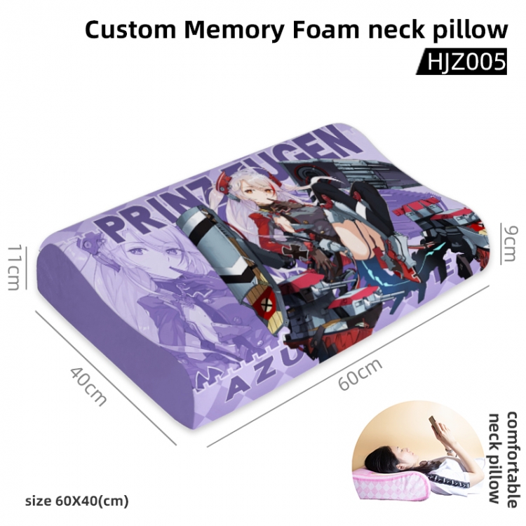 Azur Lane Game memory cotton neck pillow 60X40CM HJZ005