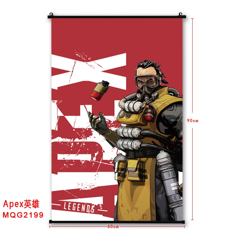 Apex Legends BLACK plastic pole cloth painting Wall Scroll  MQG2199