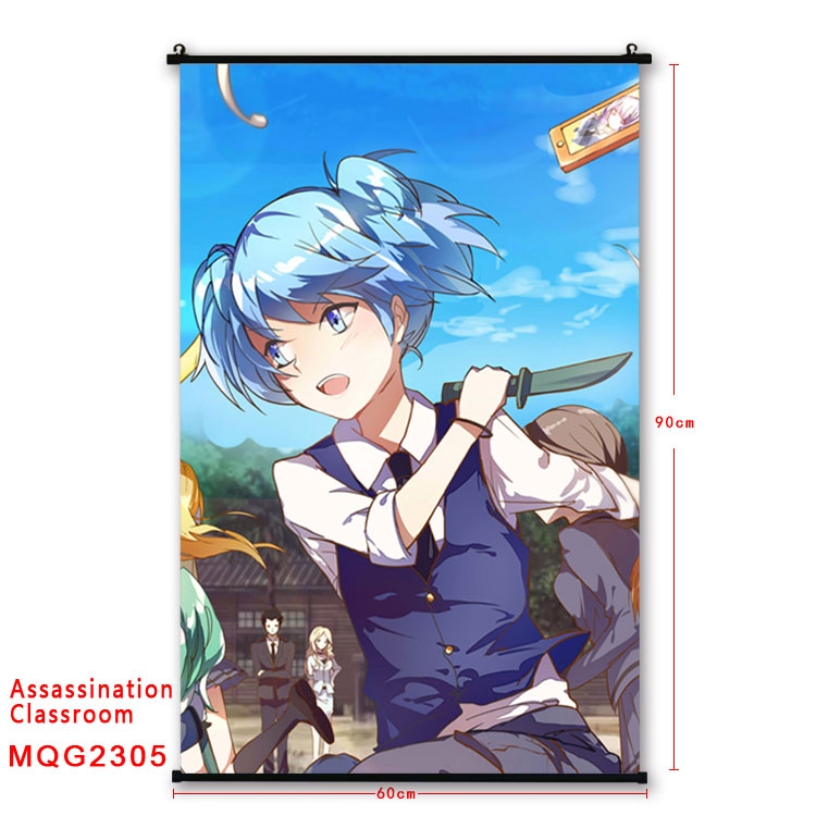 Ansatsu Kyoushitsu Assassination Classroom BLACK plastic pole cloth painting Wall Scroll   60X90CM  MQG2305