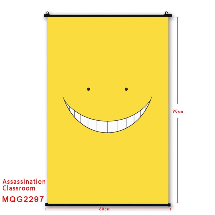 Ansatsu Kyoushitsu Assassination Classroom BLACK plastic pole cloth painting Wall Scroll   60X90CM  MQG2297