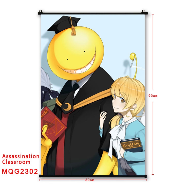 Ansatsu Kyoushitsu Assassination Classroom BLACK plastic pole cloth painting Wall Scroll   60X90CM  MQG2302