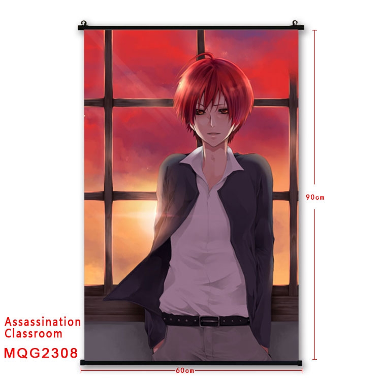 Ansatsu Kyoushitsu Assassination Classroom BLACK plastic pole cloth painting Wall Scroll   60X90CM  MQG2308