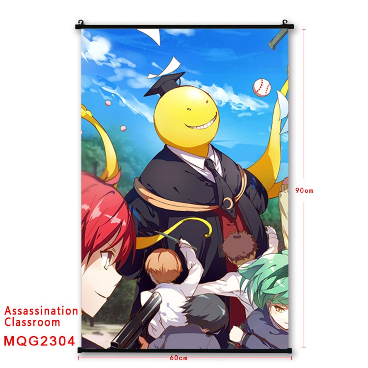 Ansatsu Kyoushitsu Assassination Classroom BLACK plastic pole cloth painting Wall Scroll   60X90CM  MQG2304