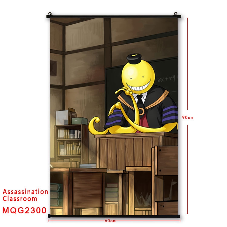 Ansatsu Kyoushitsu Assassination Classroom BLACK plastic pole cloth painting Wall Scroll   60X90CM  MQG2300