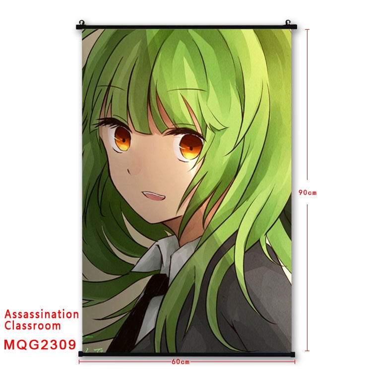 Ansatsu Kyoushitsu Assassination Classroom BLACK plastic pole cloth painting Wall Scroll   60X90CM  MQG2309