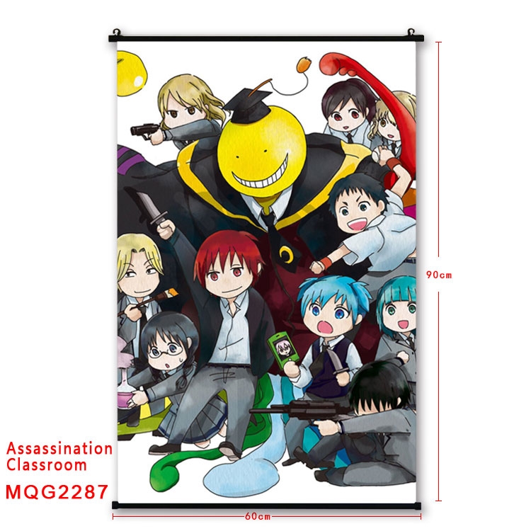 Ansatsu Kyoushitsu Assassination Classroom BLACK plastic pole cloth painting Wall Scroll   60X90CM  MQG2287