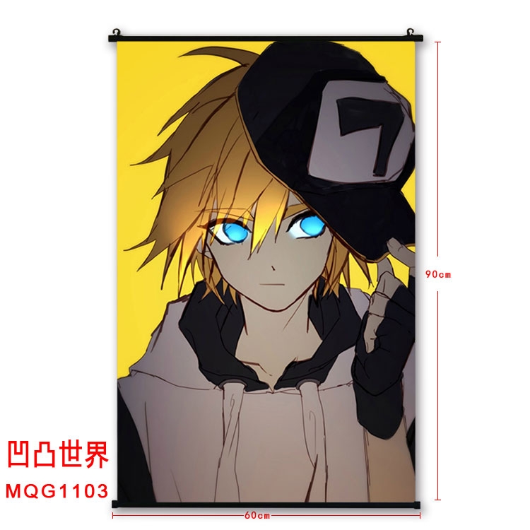 AOTU  BLACK plastic pole cloth painting Wall Scroll 60X90CM  MQG1103