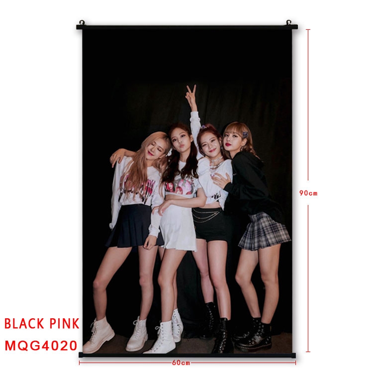 BLACK PINK BLACK plastic pole cloth painting Wall Scroll 60X90CM MQG4020
