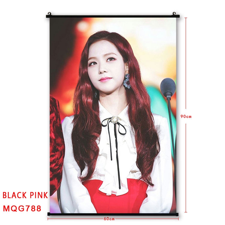 BLACK PINK BLACK plastic pole cloth painting Wall Scroll 60X90CM MQG788