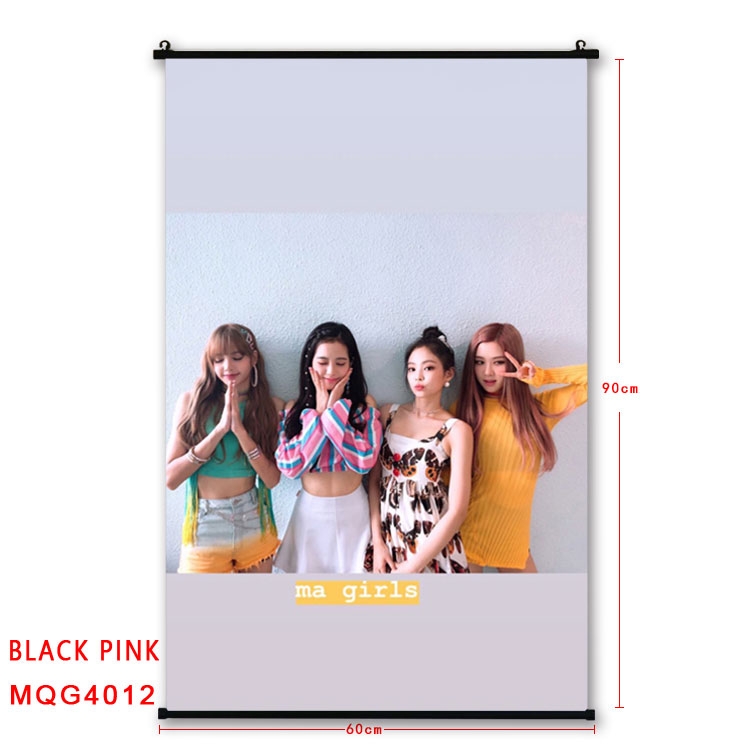 BLACK PINK BLACK plastic pole cloth painting Wall Scroll 60X90CM MQG4012