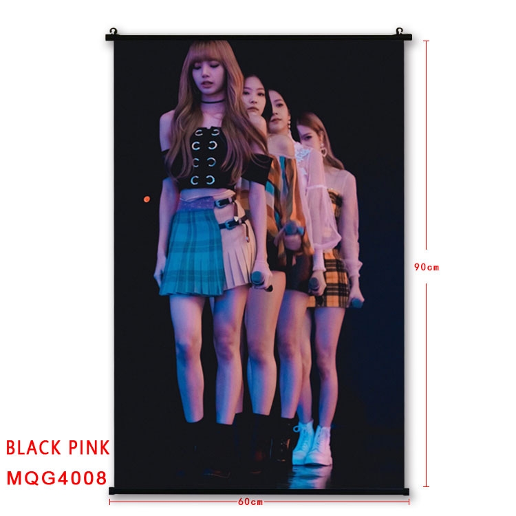 BLACK PINK BLACK plastic pole cloth painting Wall Scroll 60X90CM MQG4008