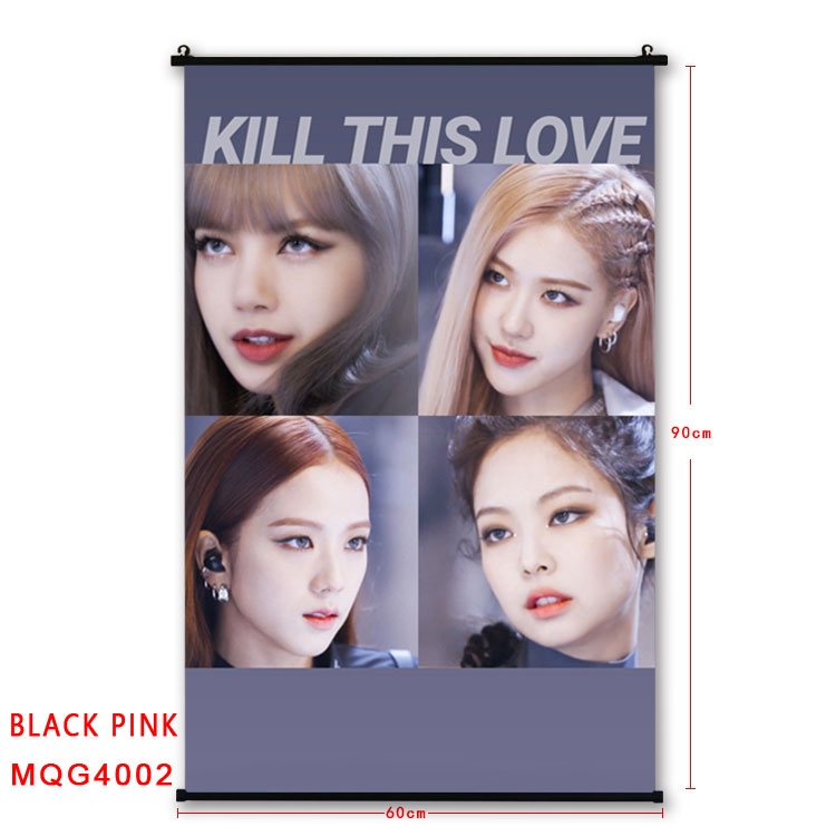 BLACK PINK BLACK plastic pole cloth painting Wall Scroll 60X90CM MQG4002