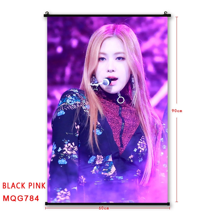 BLACK PINK BLACK plastic pole cloth painting Wall Scroll 60X90CM MQG784