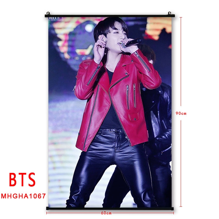 BTS plastic pole cloth painting Wall Scroll 60X90CM MHGHA1067