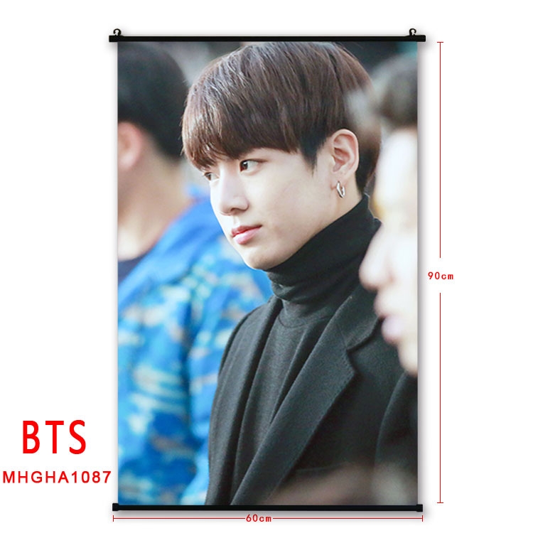 BTS plastic pole cloth painting Wall Scroll 60X90CM MHGHA1087