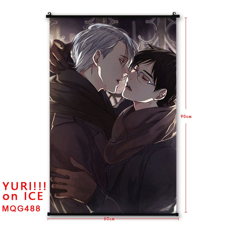 Yuri !!! on Ice Anime plastic pole cloth painting Wall Scroll 60X90CM  MQG488