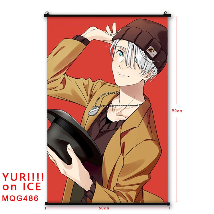 Yuri !!! on Ice Anime plastic pole cloth painting Wall Scroll 60X90CM  MQG486