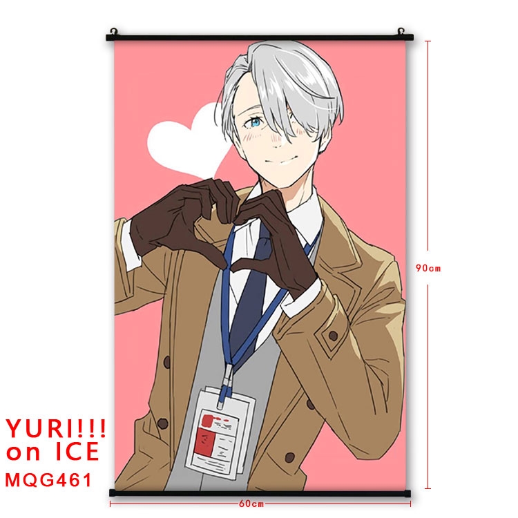 Yuri !!! on Ice Anime plastic pole cloth painting Wall Scroll 60X90CM  MQG461