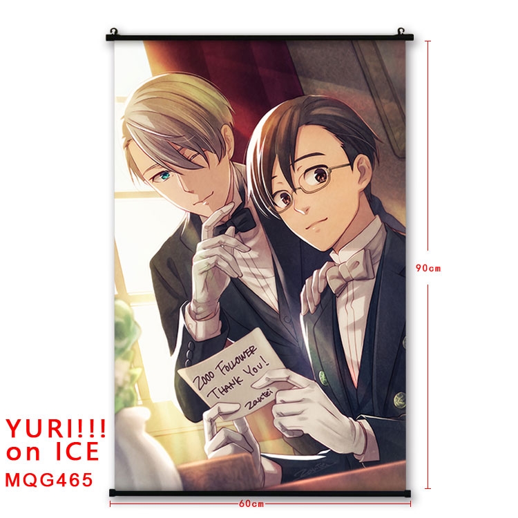 Yuri !!! on Ice Anime plastic pole cloth painting Wall Scroll 60X90CM  MQG465