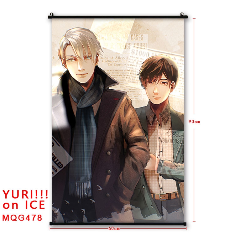 Yuri !!! on Ice Anime plastic pole cloth painting Wall Scroll 60X90CM  MQG478