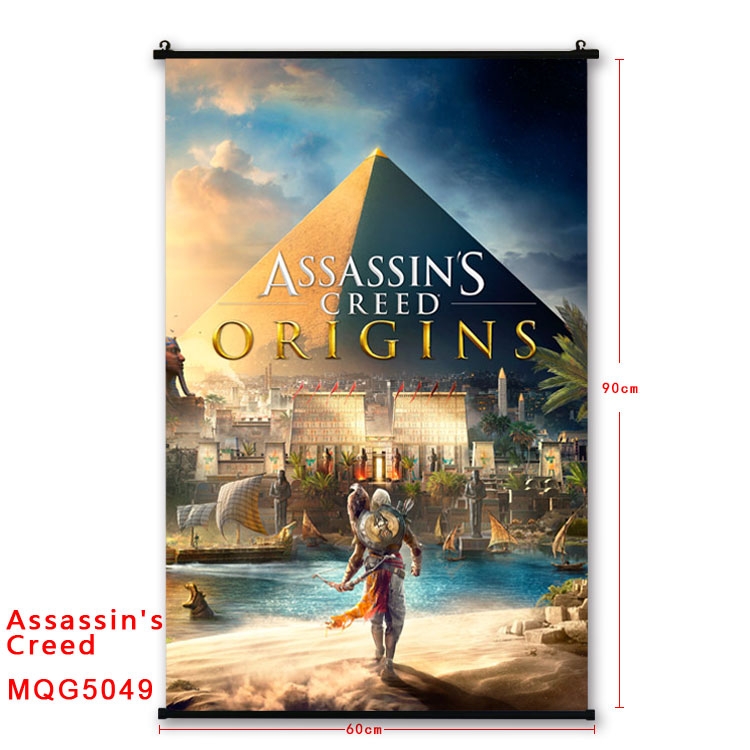 Assassin Creed Anime plastic pole cloth painting Wall Scroll 60X90CM  MQG5049