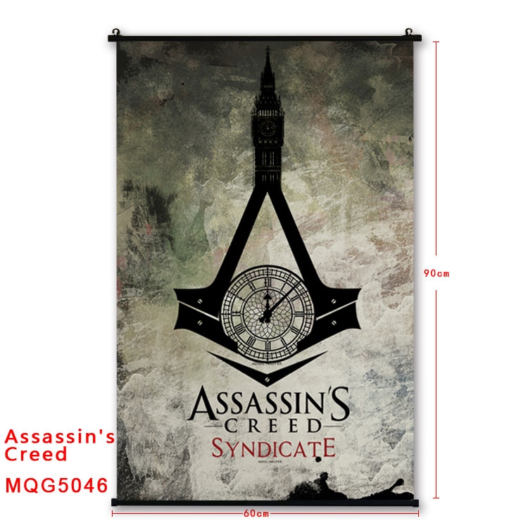Assassin Creed Anime plastic pole cloth painting Wall Scroll 60X90CM  MQG5046