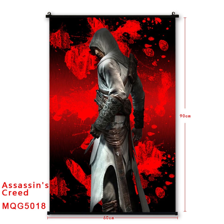 Assassin Creed Anime plastic pole cloth painting Wall Scroll 60X90CM  MQG5018