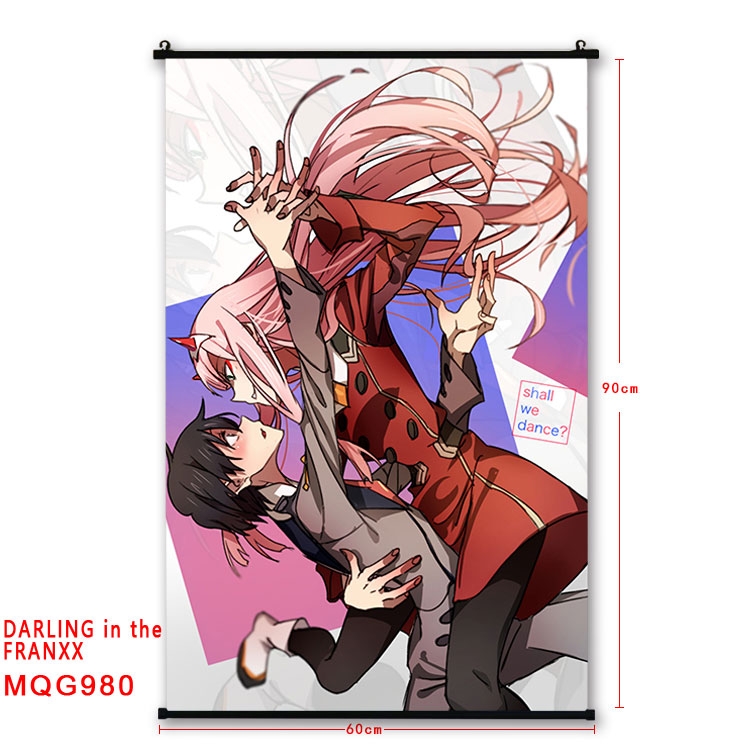 DARLING in the FRANX plastic pole cloth painting Wall Scroll 60X90CM  MQG980