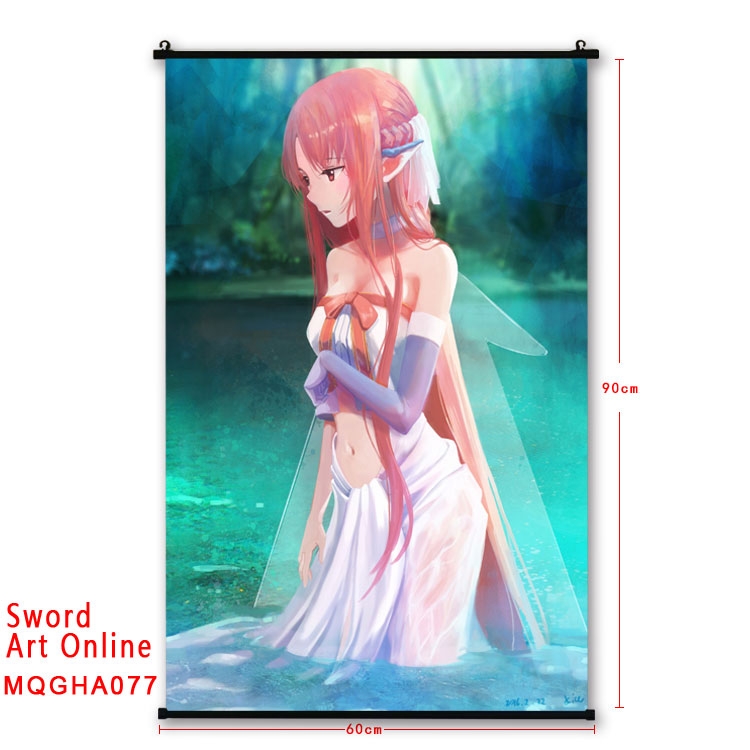 Sword Art Online Anime plastic pole cloth painting Wall Scroll 60X90CM MQGHA077
