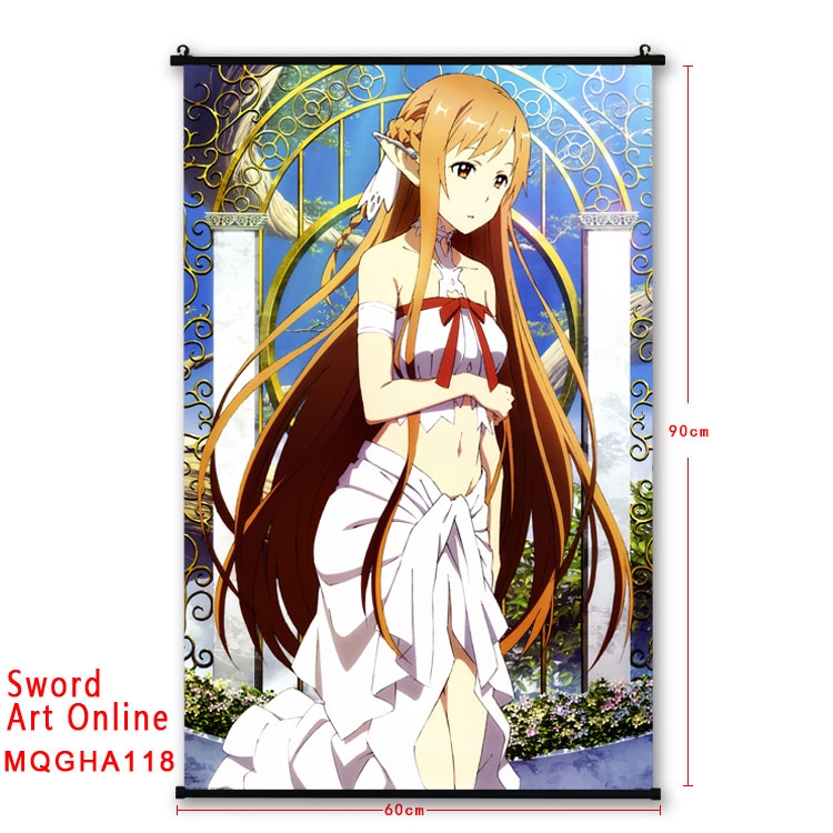 Sword Art Online Anime plastic pole cloth painting Wall Scroll 60X90CM MQGHA118