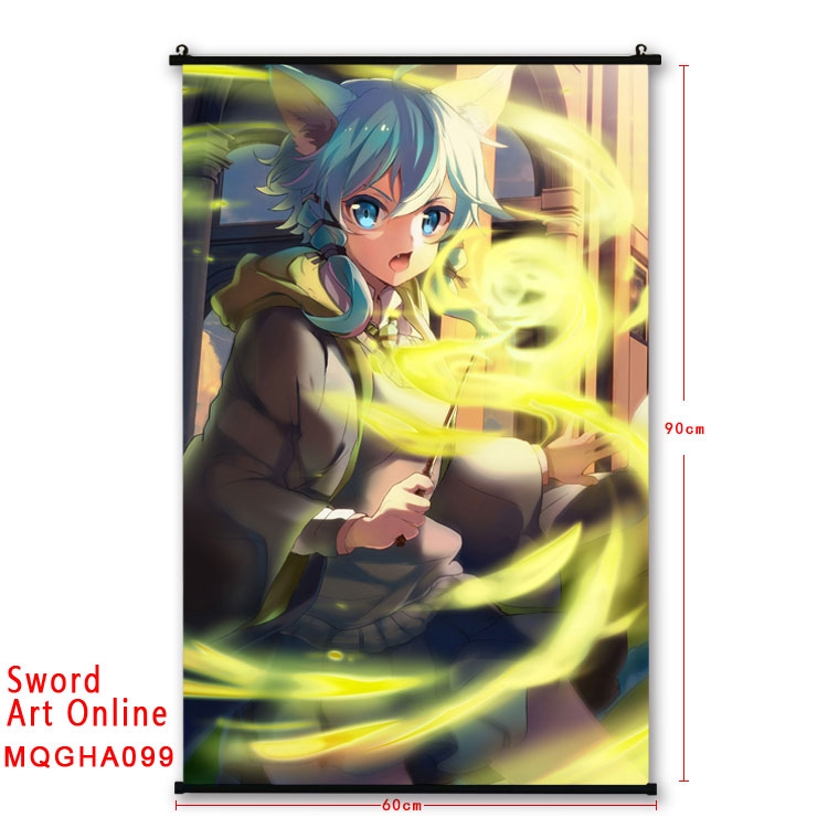Sword Art Online Anime plastic pole cloth painting Wall Scroll 60X90CM MQGHA099