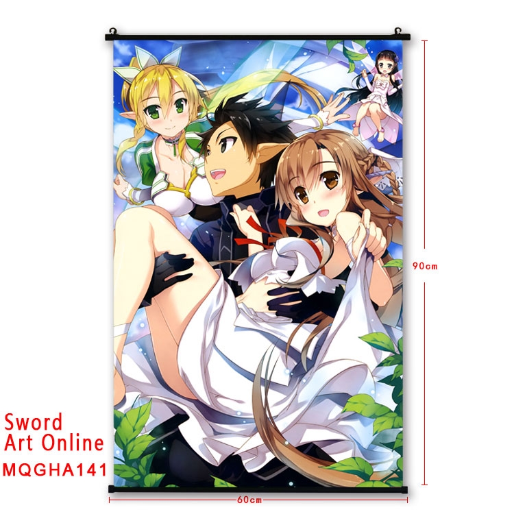 Sword Art Online Anime plastic pole cloth painting Wall Scroll 60X90CM MQGHA141