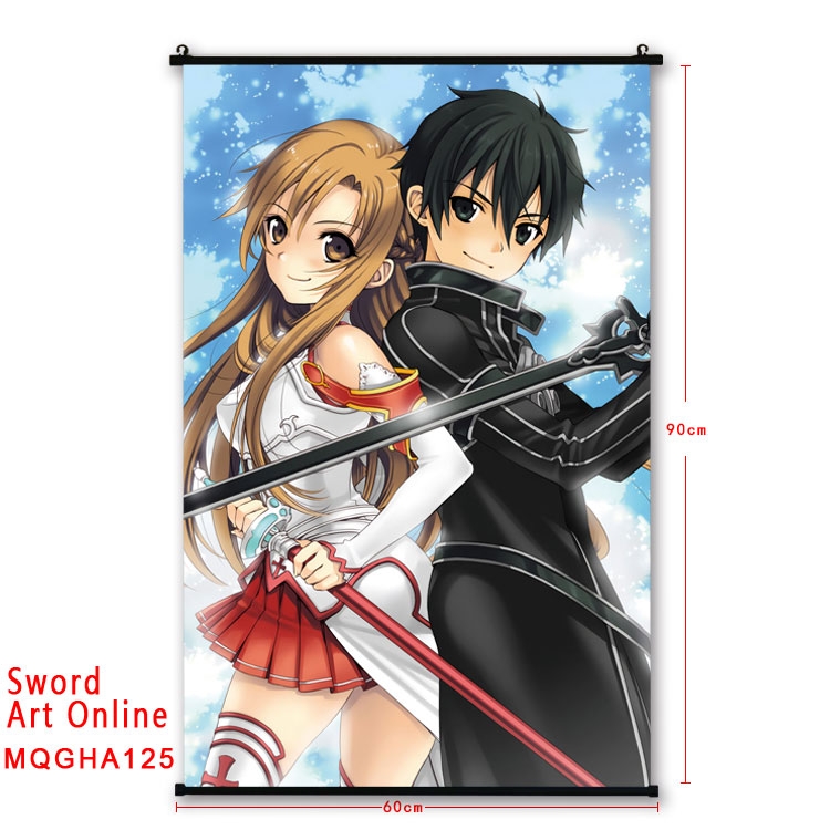Sword Art Online Anime plastic pole cloth painting Wall Scroll 60X90CM MQGHA125