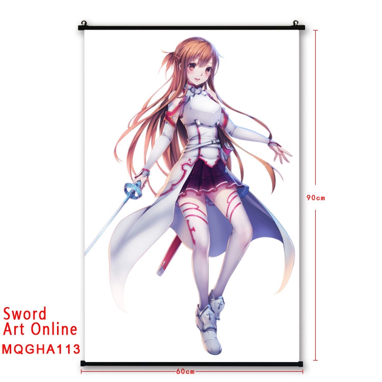 Sword Art Online Anime plastic pole cloth painting Wall Scroll 60X90CM MQGHA113