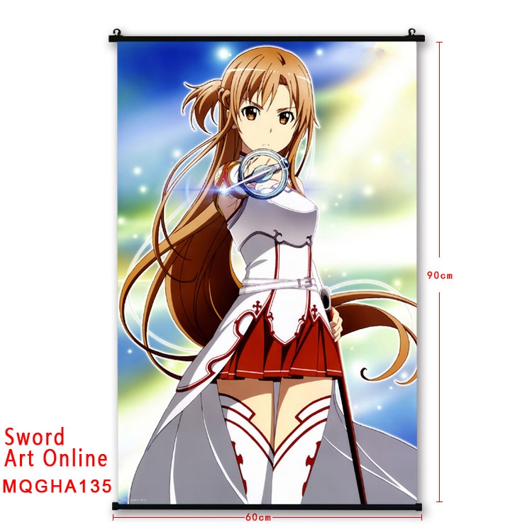 Sword Art Online Anime plastic pole cloth painting Wall Scroll 60X90CM MQGHA135