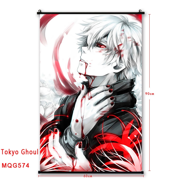 Tokyo Ghoul Anime plastic pole cloth painting Wall Scroll 60X90CM MQG574