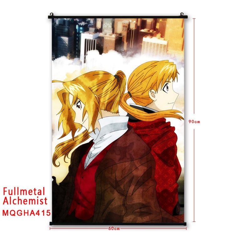 Fullmetal Alchemist Cartoon plastic pole cloth painting Wall Scroll 60X90CM  MQGHA415