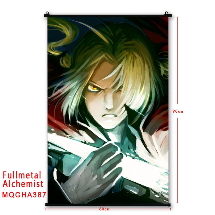 Fullmetal Alchemist Cartoon plastic pole cloth painting Wall Scroll 60X90CM  MQGHA387