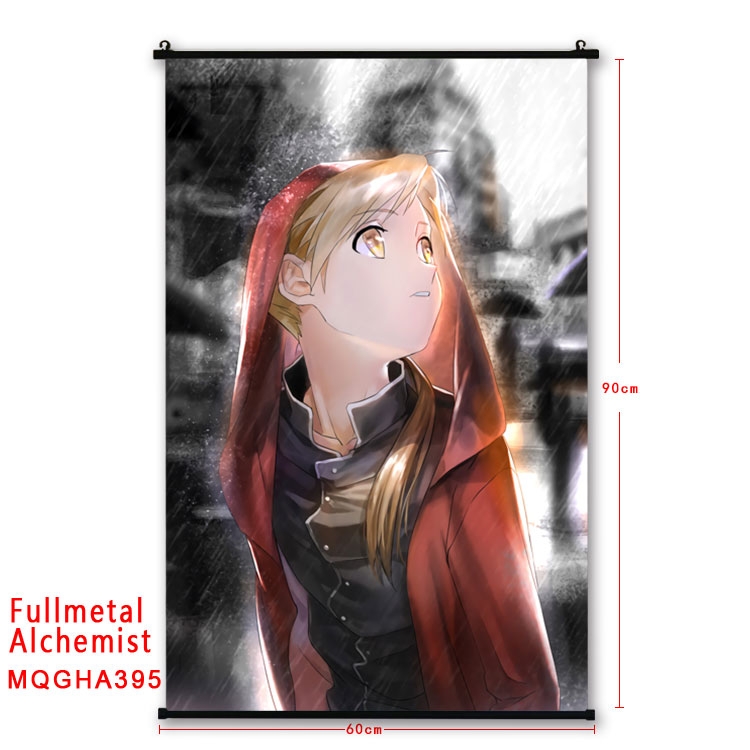 Fullmetal Alchemist Cartoon plastic pole cloth painting Wall Scroll 60X90CM  MQGHA395