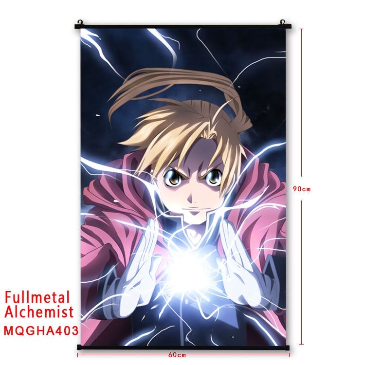 Fullmetal Alchemist Cartoon plastic pole cloth painting Wall Scroll 60X90CM  MQGHA403