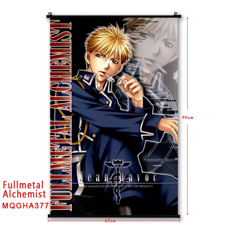 Fullmetal Alchemist Cartoon plastic pole cloth painting Wall Scroll 60X90CM  MQGHA377