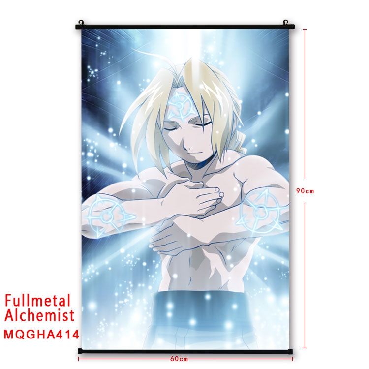 Fullmetal Alchemist Cartoon plastic pole cloth painting Wall Scroll 60X90CM  MQGHA414