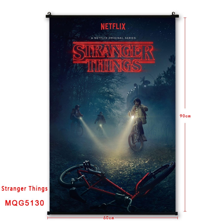 Stranger Things Anime plastic pole cloth painting Wall Scroll 60X90CM MQG5130