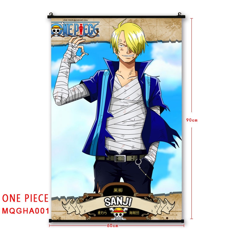 One Piece Anime plastic pole cloth painting Wall Scroll 60X90CM MQGHA001