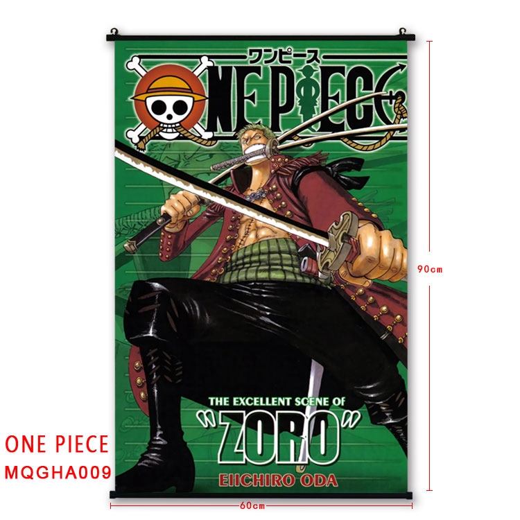 One Piece Anime plastic pole cloth painting Wall Scroll 60X90CM MQGHA009