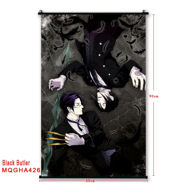 Kuroshitsuji Anime plastic pole cloth painting Wall Scroll 60X90CM MQGHA426