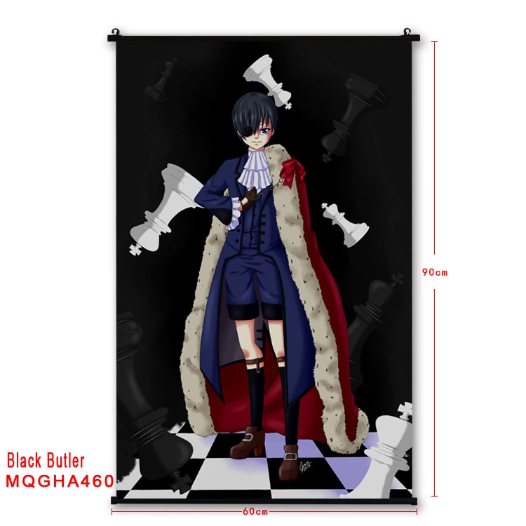 Kuroshitsuji Anime plastic pole cloth painting Wall Scroll 60X90CM MQGHA460