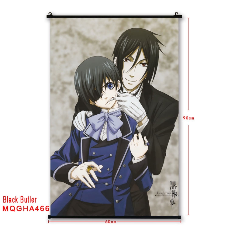 Kuroshitsuji Anime plastic pole cloth painting Wall Scroll 60X90CM MQGHA466